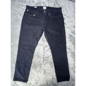 Vintage J. Crew Mens Navy Corduroy Pants Size 35 x 32 Flat Front 5 Pocket
